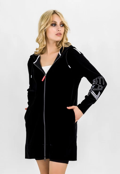 Кофта жіноча спортивна Emporio Armani EA7 чорного кольору (6HTM18 TJ4GZ 1200)