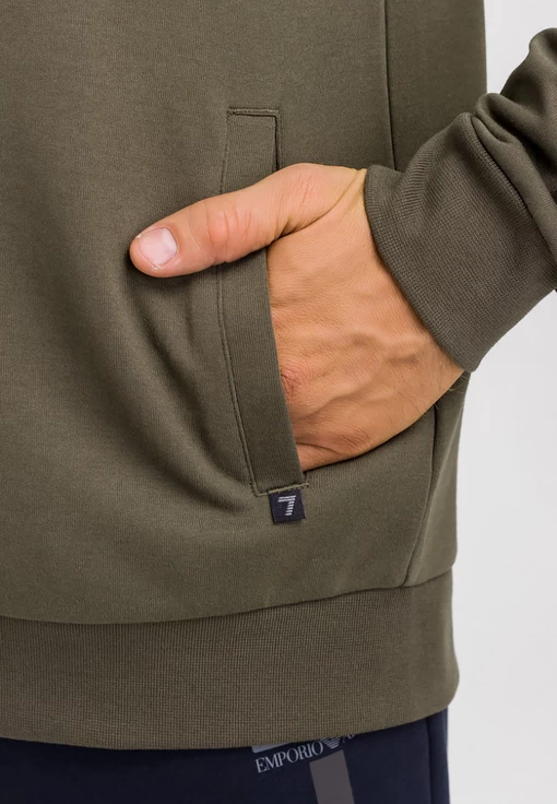 Толстовка спортивная мужская EA7 Emporio Armani цвета хаки
