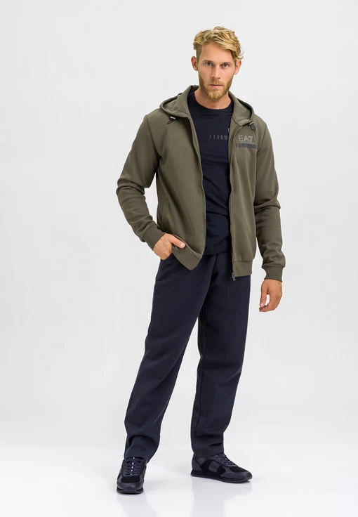 Толстовка спортивная мужская EA7 Emporio Armani цвета хаки