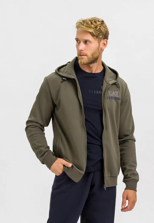 Толстовка спортивная мужская EA7 Emporio Armani цвета хаки