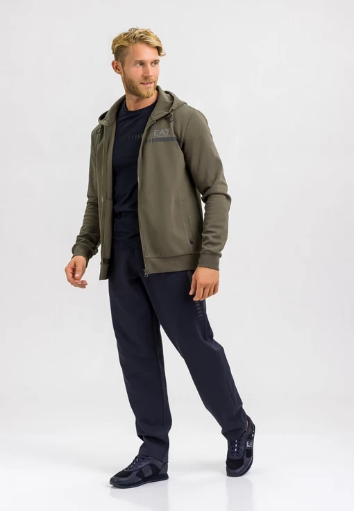 Толстовка спортивная мужская EA7 Emporio Armani цвета хаки