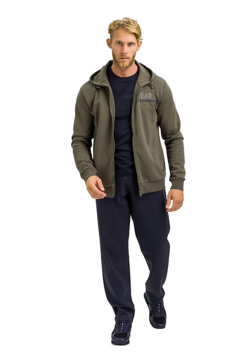 Толстовка спортивная мужская EA7 Emporio Armani цвета хаки