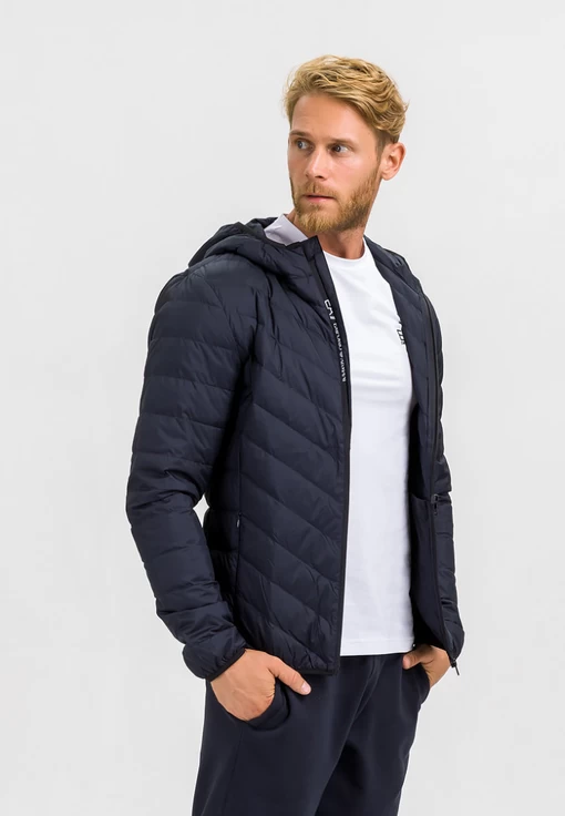 Пуховик мужской EA7 Emporio Armani темно-синего цвета (8NPB07 PNE1Z 1578)