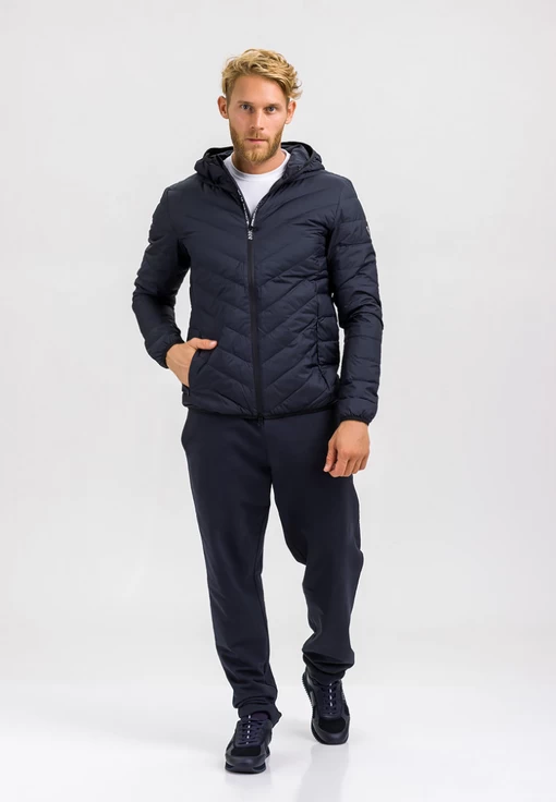 Пуховик мужской EA7 Emporio Armani темно-синего цвета (8NPB07 PNE1Z 1578)