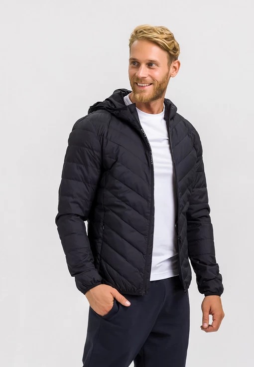 Пуховик мужской EA7 Emporio Armani черного цвета