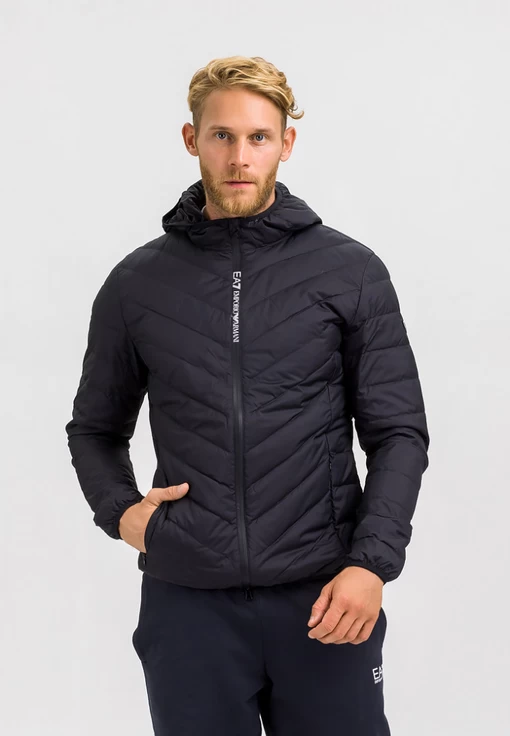 Пуховик мужской EA7 Emporio Armani черного цвета