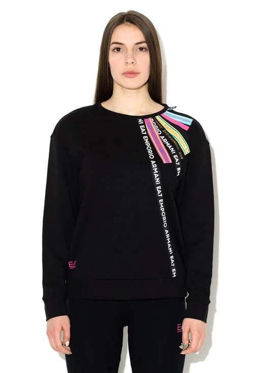 Свитшот женский EA7 Emporio Armani черного цвета (3KTM54 TJ6PZ 1200)