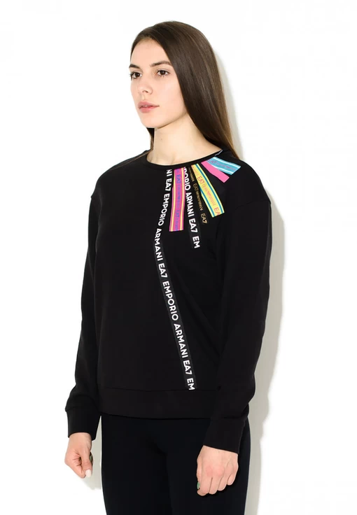 Свитшот женский EA7 Emporio Armani черного цвета (3KTM54 TJ6PZ 1200)