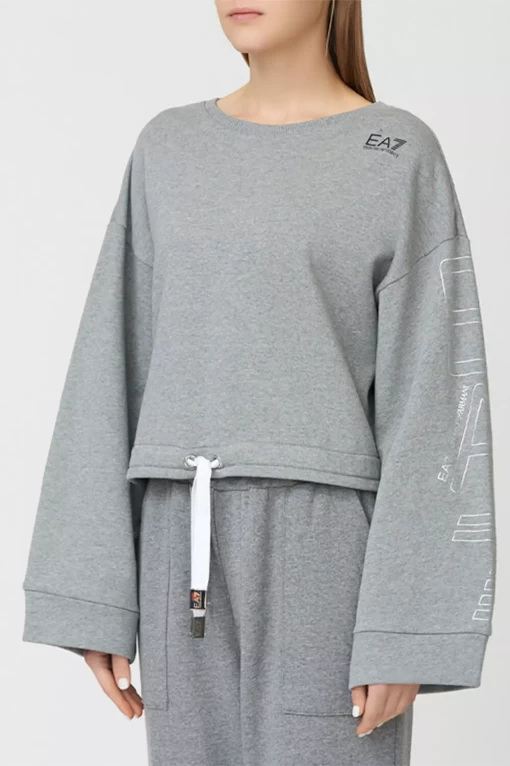 Свитшот жіночий EA7 Emporio Armani сірого кольору (6KTM34 TJ2PZ 3905)