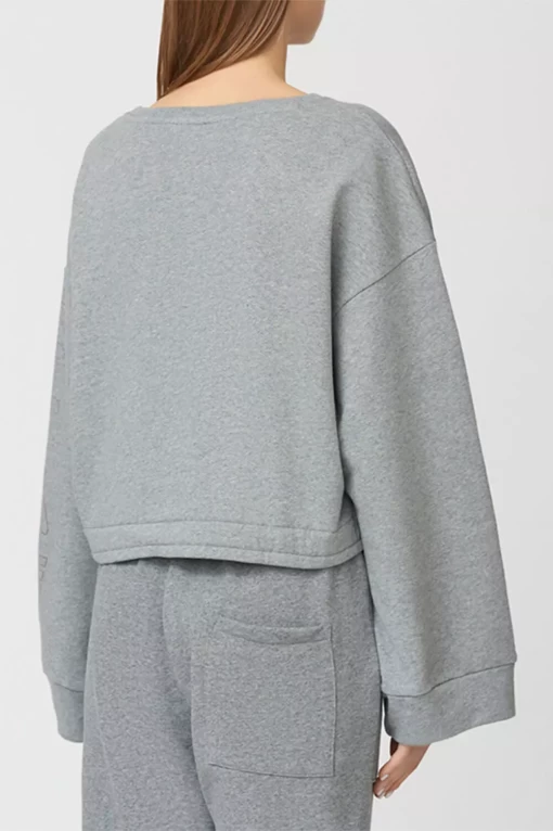 Свитшот жіночий EA7 Emporio Armani сірого кольору (6KTM34 TJ2PZ 3905)