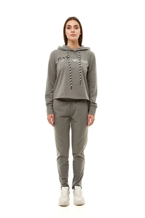 Спортивный костюм женский EA7 Emporio Armani серого цвета