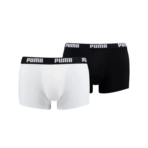 Нижнее белье мужское Puma 2 Pack Boxer Shorts черного и белого цвета
