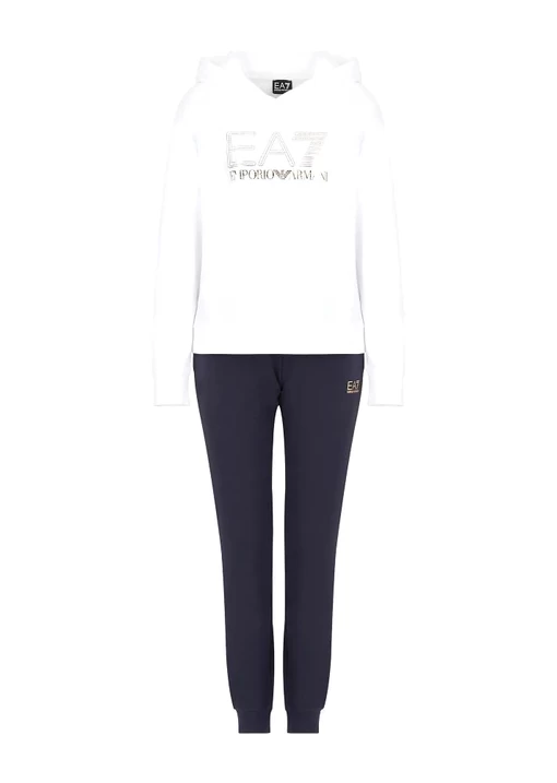 Спортивный костюм женский EA7 Emporio Armani белого цвета