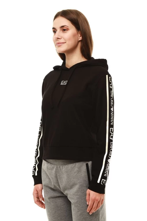 Толстовка жіноча EA7 Emporio Armani чорного кольору (6KTM08 TJAVZ 1200)