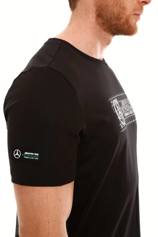Футболка Puma MAPF1 Logo Tee + чорного кольору