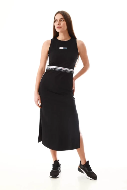 Платье EA7 Emporio Armani черного цвета (3LTA53 TJFMZ 1200)
