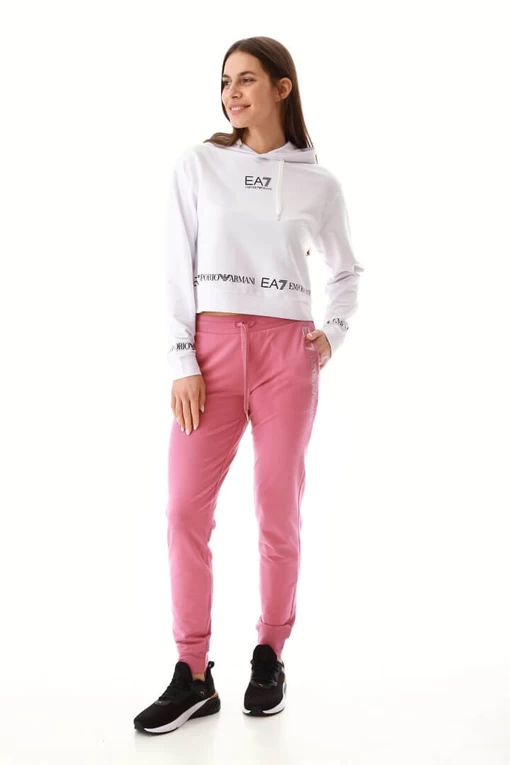Толстовка женская EA7 Emporio Armani белого цвета
