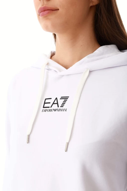 Толстовка женская EA7 Emporio Armani белого цвета