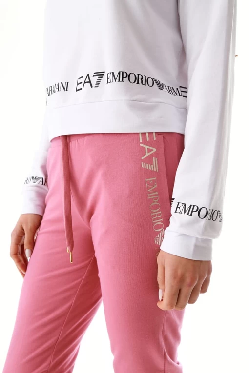Толстовка женская EA7 Emporio Armani белого цвета