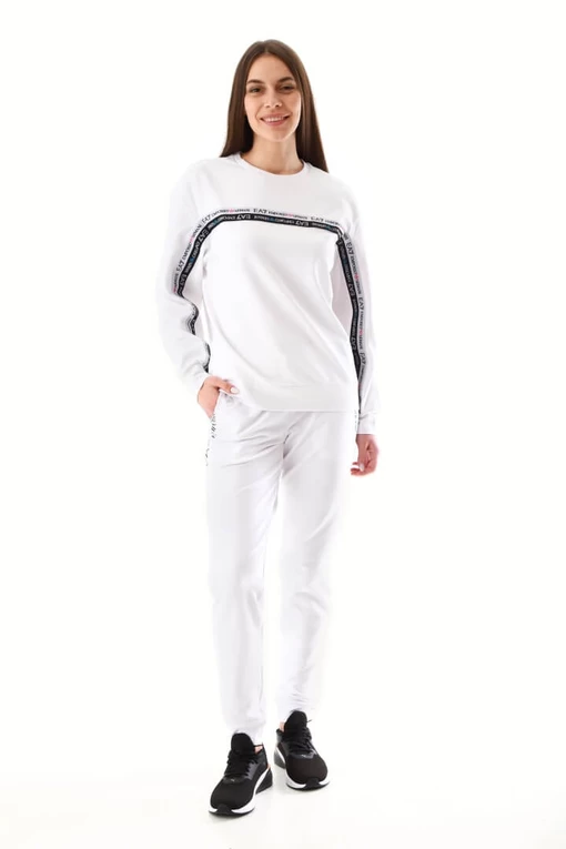 Свитшот EA7 Emporio Armani белого цвета (3LTM29 TJFSZ 1100)