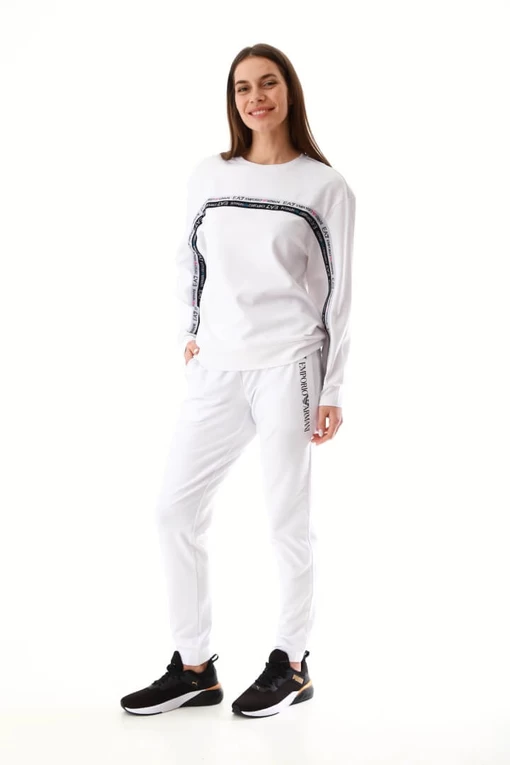 Свитшот EA7 Emporio Armani белого цвета (3LTM29 TJFSZ 1100)