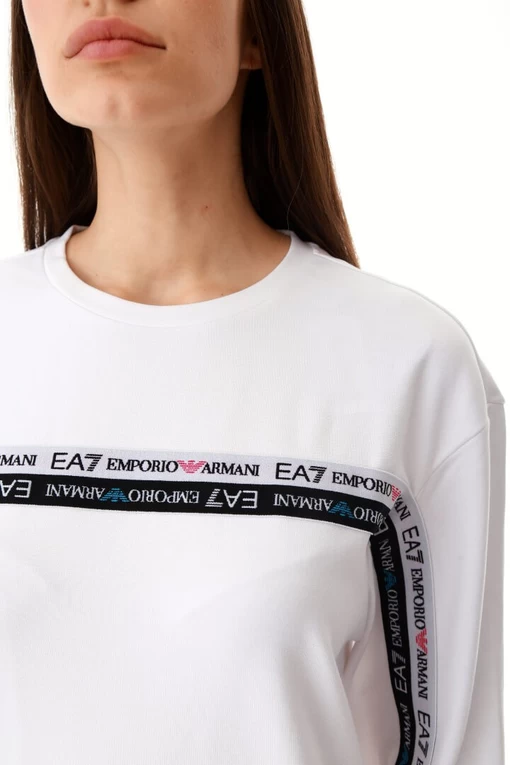 Свитшот EA7 Emporio Armani белого цвета (3LTM29 TJFSZ 1100)