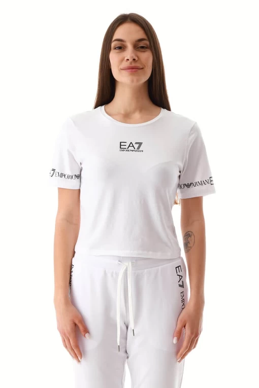 Футболка EA7 Emporio Armani белого цвета (3LTT08 TJCRZ 0102)