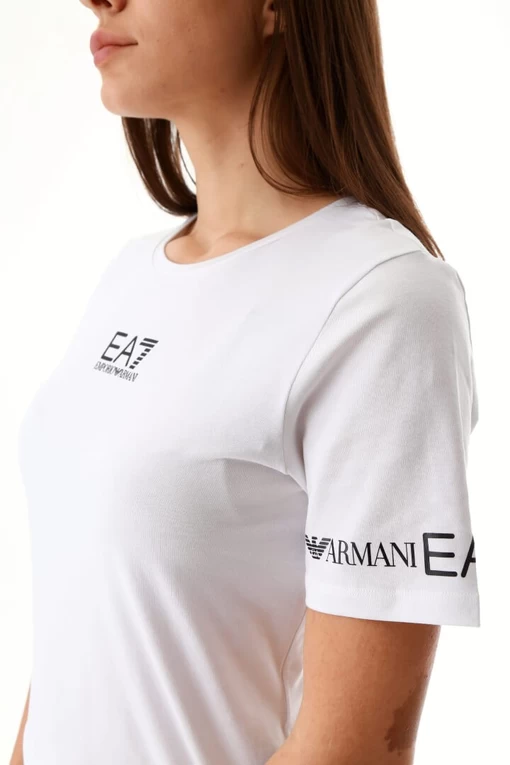 Футболка EA7 Emporio Armani белого цвета (3LTT08 TJCRZ 0102)