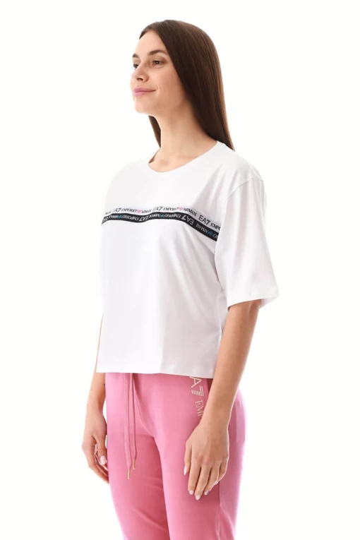 Футболка EA7 Emporio Armani білого кольору (3LTT15 TJFKZ 1100)