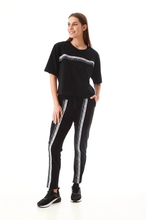 Футболка EA7 Emporio Armani черного цвета (3LTT15 TJFKZ 1200)