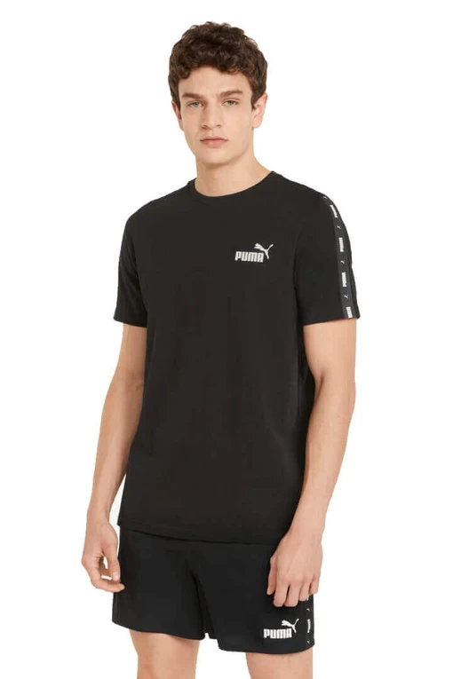 Футболка чоловіча Puma ESS+ Tape Tee чорного кольору