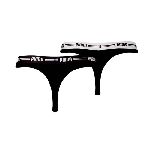 Нижнее белье женское Puma Women String 2P Pack черного цвета