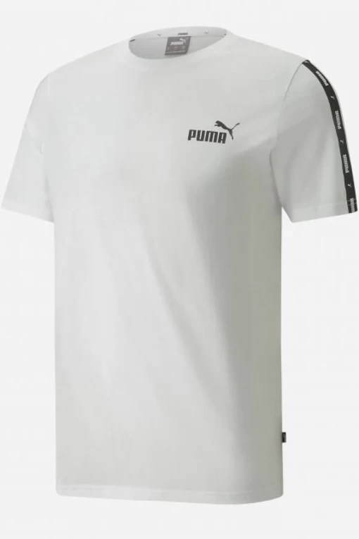 Футболка мужская Puma ESS+ Tape Tee белого цвета