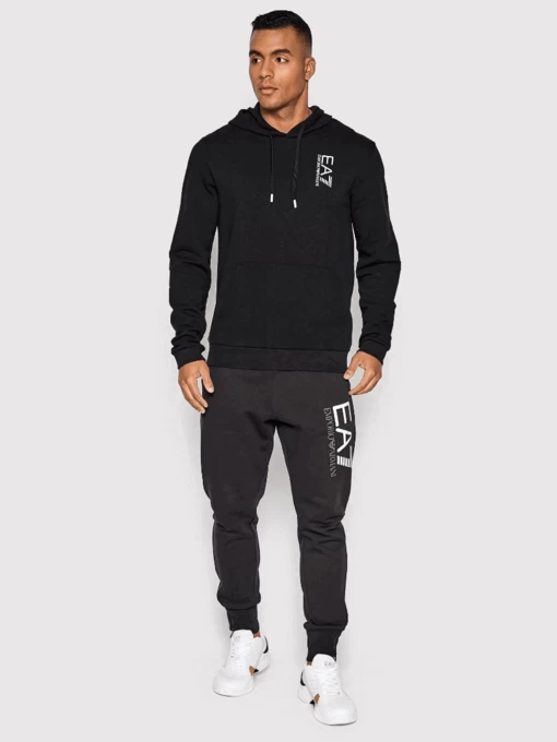 Толстовка мужская EA7 Emporio Armani черного цвета (6LPM57 PJHDZ 1200)