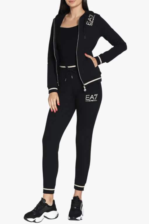 Спортивный костюм женский EA7 Emporio Armani черного цвета (6LTV53 TJCQZ 1200)