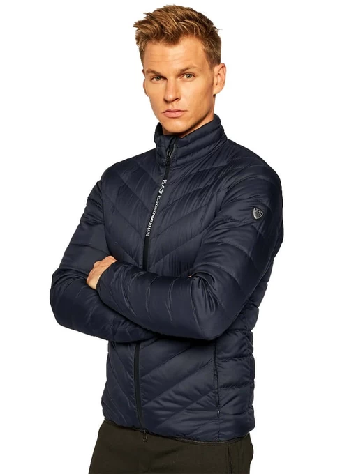 Куртка пуховик чоловіча EA7 Emporio Armani синього кольору (8NPB06 PNE1Z 1578)