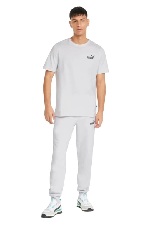 Футболка мужская Puma ESS Small Logo Tee светло-серого цвета