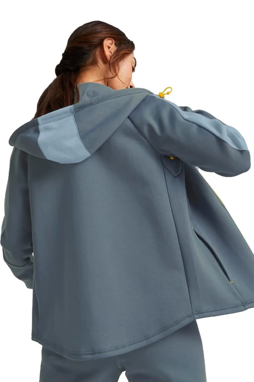 Толстовка жіноча Puma Evostripe Full-Zip Hoodie синього кольору