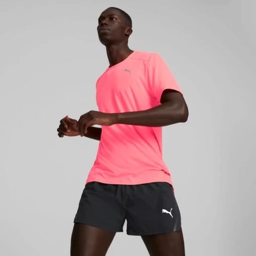 Футболка мужская Puma RUN CLOUDSPUN TEE M розового цвета