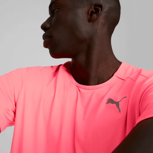 Футболка мужская Puma RUN CLOUDSPUN TEE M розового цвета