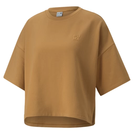 Футболка жіноча Puma Infuse Relaxed коричневого кольору (53564174)