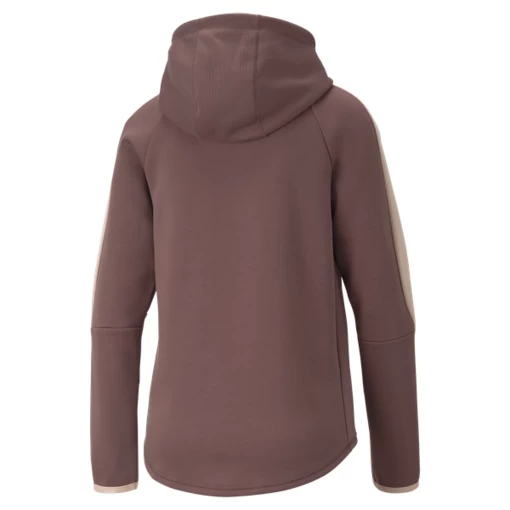 Толстовка женская Puma Evostripe Full-Zip Hoodie сливового цвета