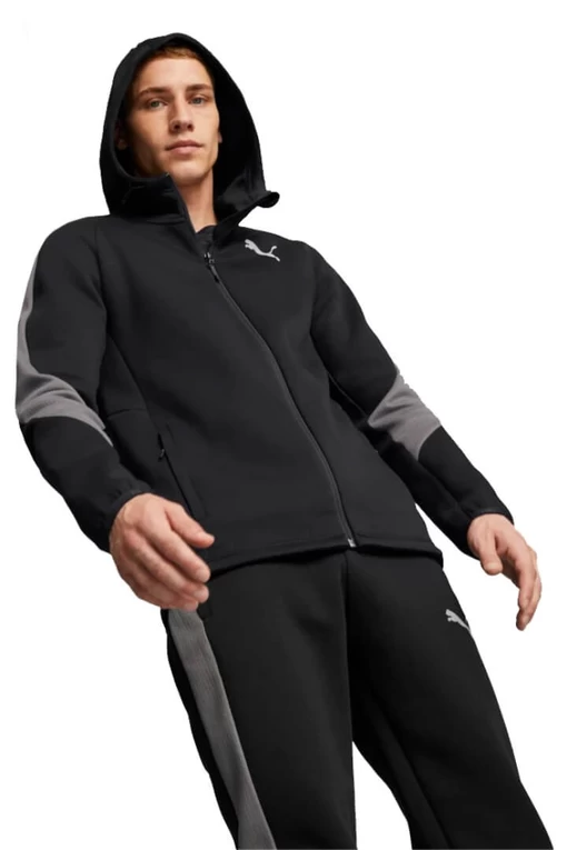 Толстовка мужская Puma Evostripe Full-Zip Hoodie черного цвета (84991501)