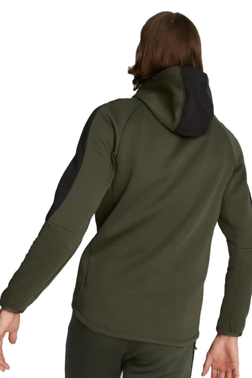 Толстовка чоловіча Puma Evostripe Full-Zip Hoodie колір хакі (84991570)
