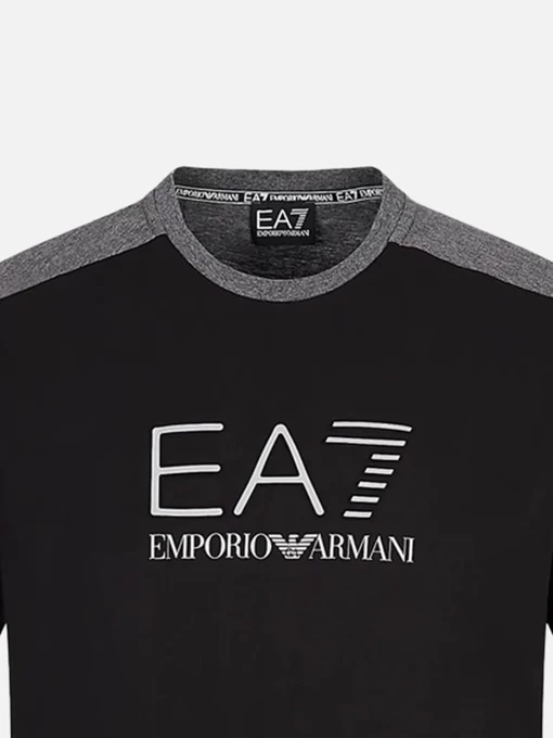 Футболка мужская EA7 Emporio Armani Athletic Color Block T-Shirt черного цвета