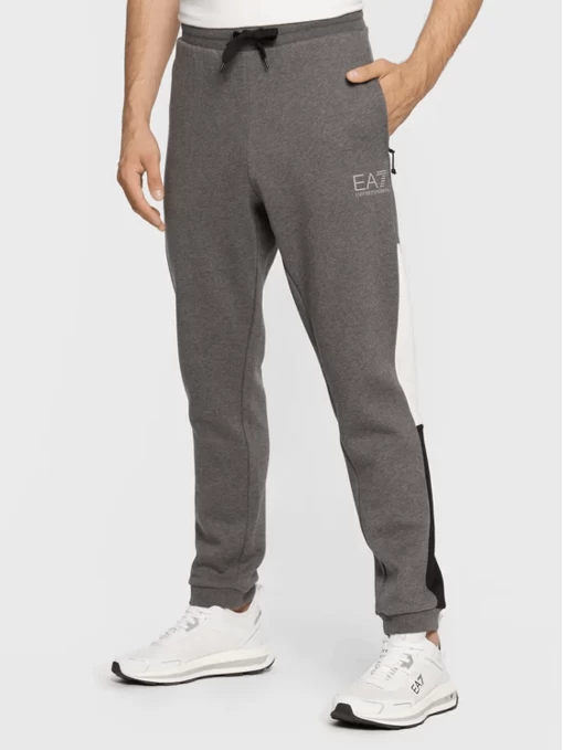 Спортивный костюм мужской EA7 Emporio Armani черно-серого цвета