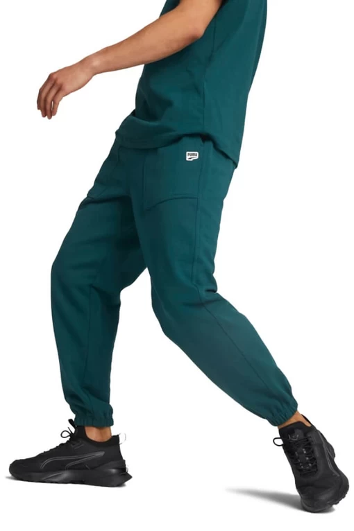 Спортивные штаны мужские Puma Downtown Sweatpants зеленого цвета