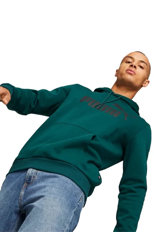 Худі чоловічі Puma Ess Big Logo Hoodie - fleece зеленого кольору