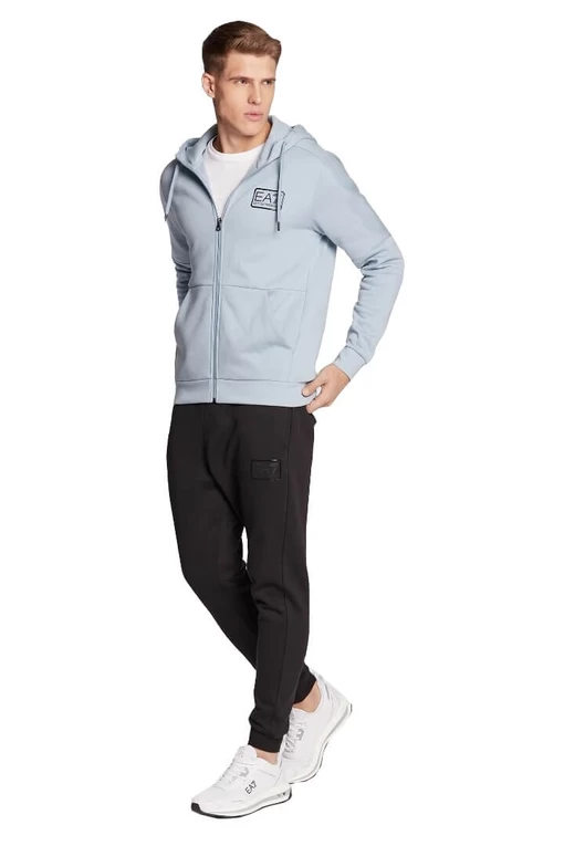 Спортивный костюм мужской EA7 Emporio Armani голубого c черным цветом