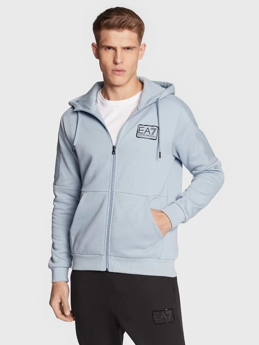 Спортивный костюм мужской EA7 Emporio Armani голубого c черным цветом